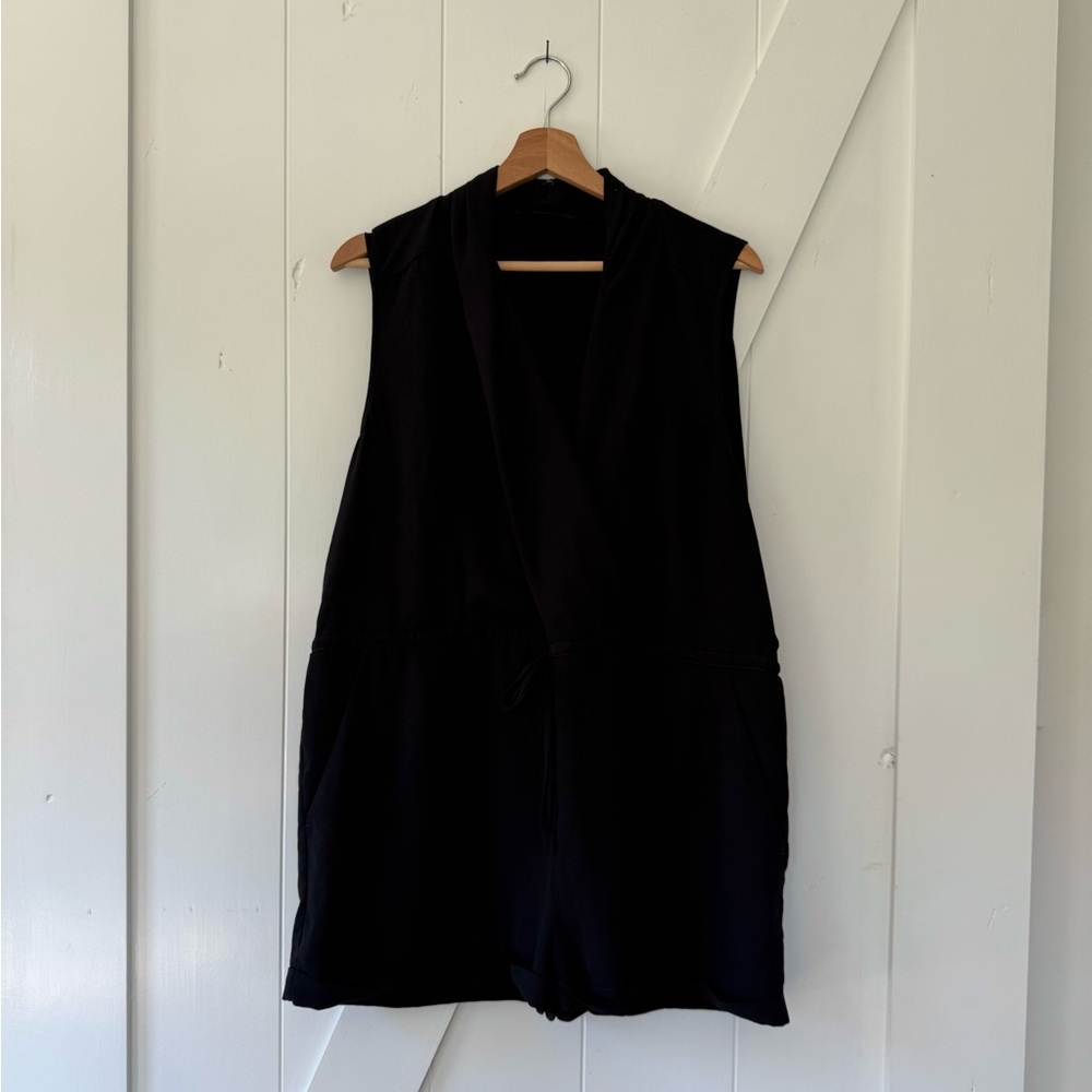 All Saints Black Cassie Sleeveless Romper